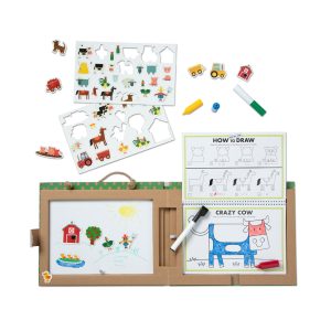Natural Play: Play. Draw. Create Reusable Drawing & Magnet Kit ?C Farm