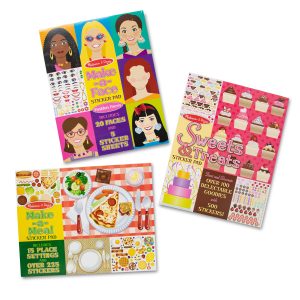Sticker Pad 3-Pack: Sweets & Treats. Make-a-Face. Make-a-Meal
